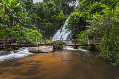 Motion blurred water of pa dok siew waterfall chiangmai , thailand