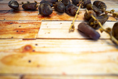 Close-up of food on table