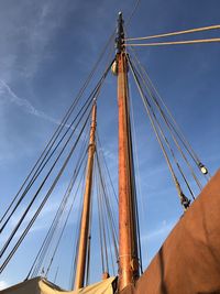 Masts of the historic fishing vessel landrath-küster