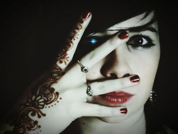 Close-up of young woman