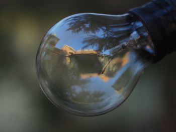 Close up of light bulb