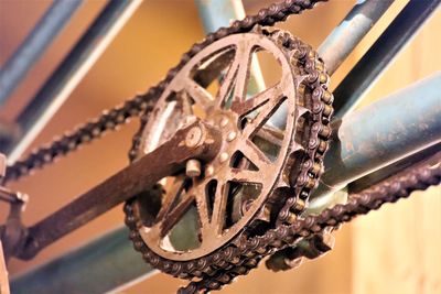 Close-up of bicycle chain