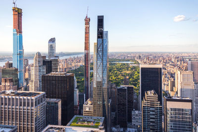 Aerial view of buildings in city