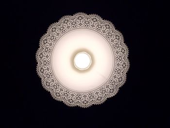 Low angle view of electric lamp