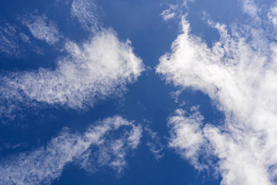 Low angle view of clouds in sky