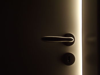 Close-up of door handle