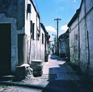 Street amidst buildings in town