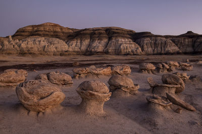 Wild rock formations in the desert wilderness of new mexico