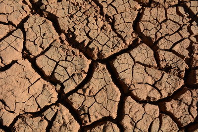 Full frame shot of cracked land