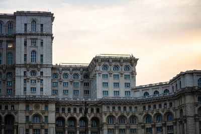 Low angle view of historical building against sky