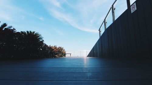 Low angle view of bridge against sky