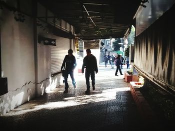 Full length of woman walking in corridor