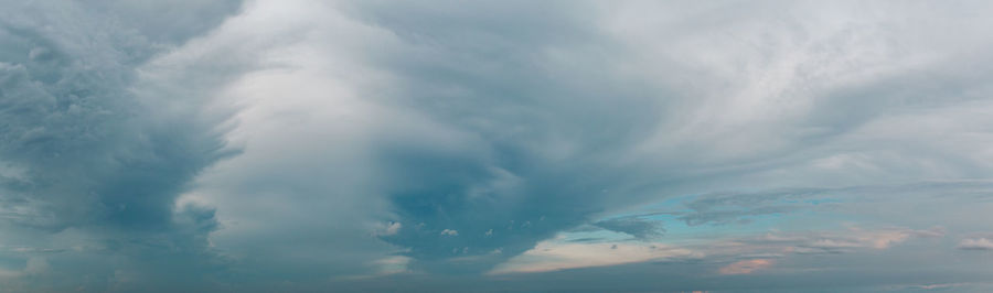 Low angle view of storm clouds