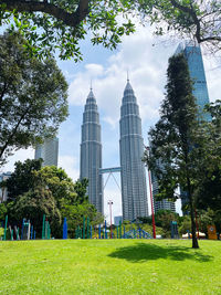 Buildings in park