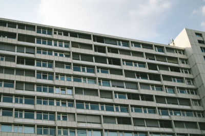 Low angle view of modern building against sky