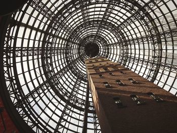 Low angle view of spiral staircase