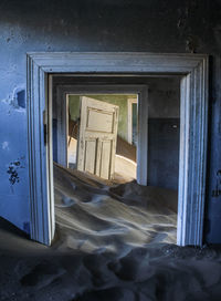 Sand in abandoned house