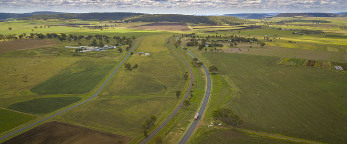 Panoramic view of agricultural field