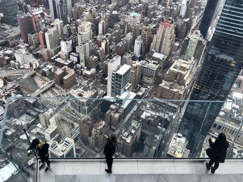 The edge overlooking midtown manhattan at hudson yards in new york city.