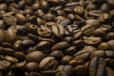 Full frame shot of roasted coffee beans