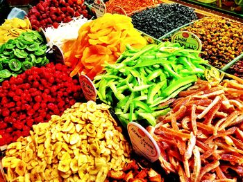 Full frame of market stall for sale