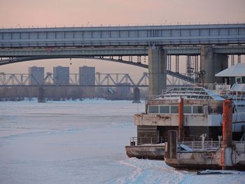 View of bridge over river