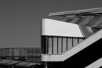 Low angle view of building against clear sky