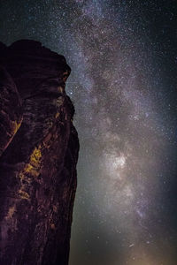 View of sky at night