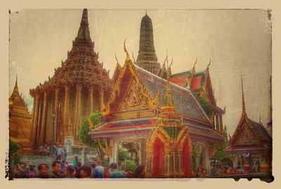 Low angle view of temple