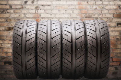 Close-up of stack of tire