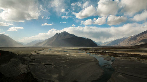 Panoramic view of lake against sky