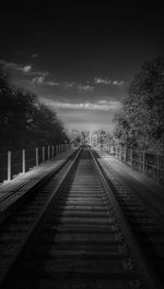 Railroad track passing through trees