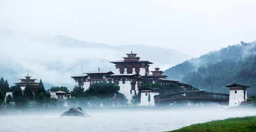 View of building against cloudy sky