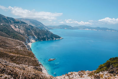 Beautiful myrtos beach, kefalonia greece