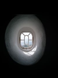 Close-up of illuminated lamp against clear sky