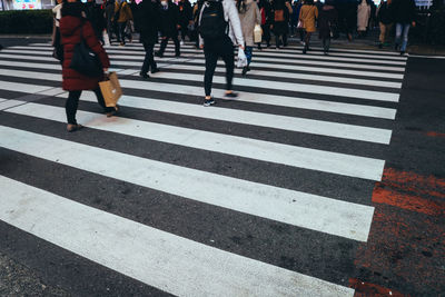 Zebra crossing on city street