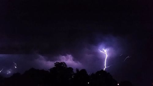 Low angle view of storm clouds