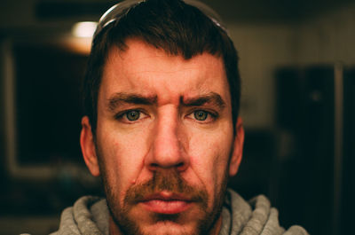 Close-up portrait of young man