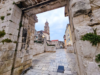 Low angle view of old ruins