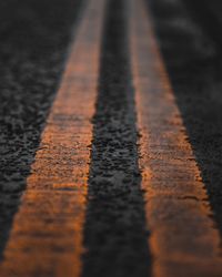 High angle view of zebra crossing on road