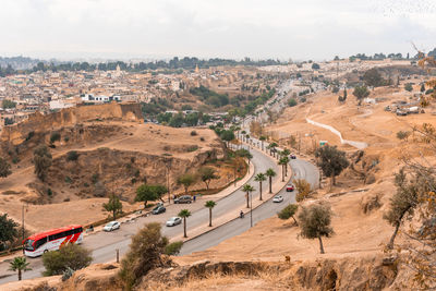 Panoramic view over the old medina of fez