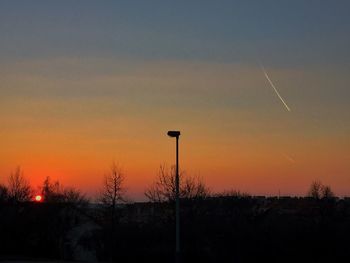 Scenic view of landscape at sunset