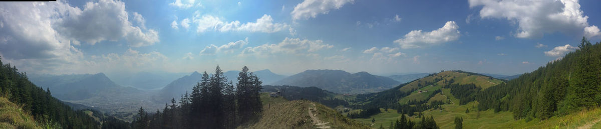 Panoramic view of landscape against sky