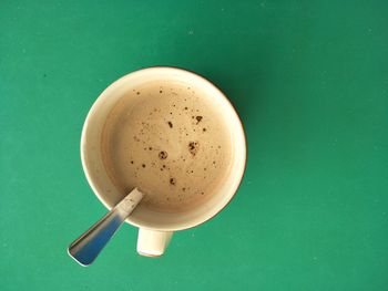 Directly above shot of coffee on table