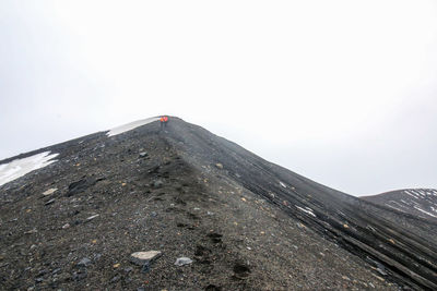 Scenic view of mountain against clear sky