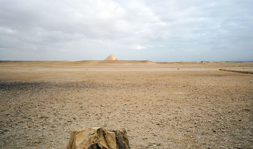 Scenic view of desert against sky