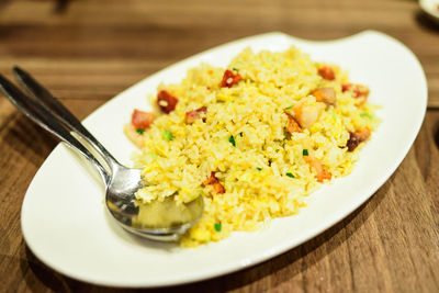 Close-up of food in plate