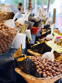 Fruits for sale at market stall