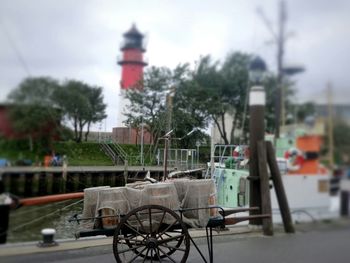 Close-up of train against sky