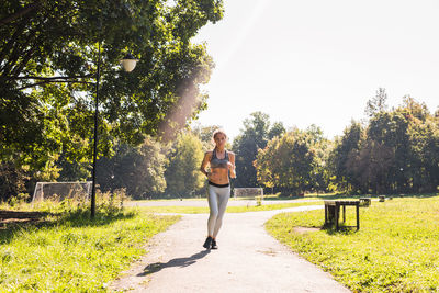 Full length of woman in park